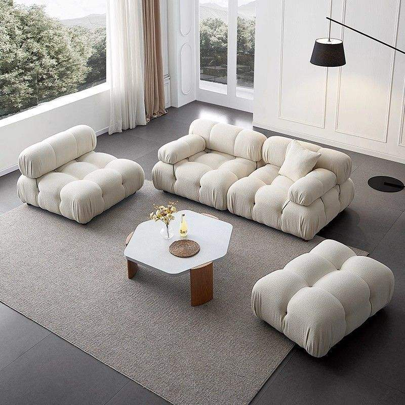 Modern Reclining Upholstered Eco-Friendly Vacuum Packing Fabric 35D Sponge Modular Sectional Sofa Set for Living Room