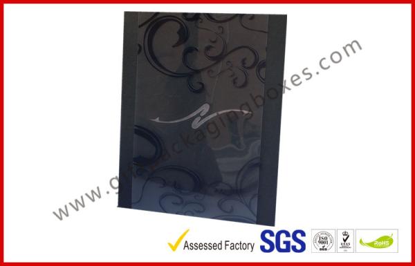 Black Drawer Luxury Gift Boxes Foil  Logo In Silver With PVC Sleeve