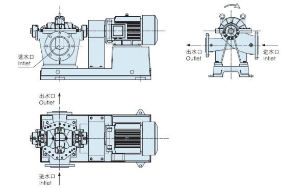 East Dfss Stainless Steel Double Suction Pump Centrifugal Pump