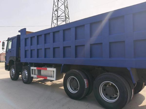 Used HOWO Tipper Truck 8X4 Dark Blue Euro3 for Heavy Duty Dump in Urban Construction