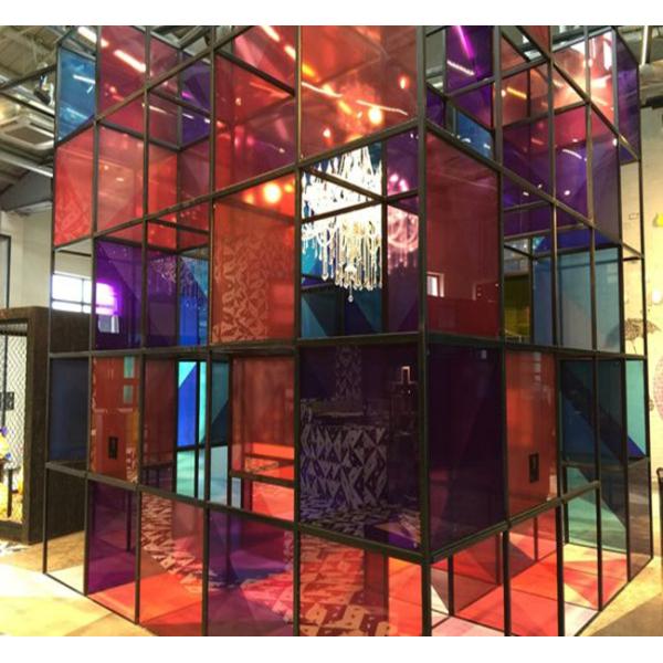 Hojas de vidrio laminado de colores paneles de vidrio laminado reflectores planos / curvos PVB SGP seguridad plana vidrio de mesa laminado claro ultra blanco azul oscuro