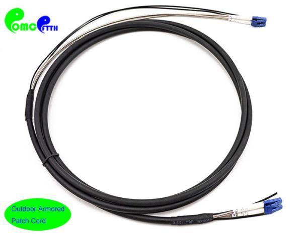 Armored Outdoor CPRI  fiber patch cord  LC UPC To LC UPC 7.0mm G657A1 Duplex Fiber Patch Cable For FTTA project