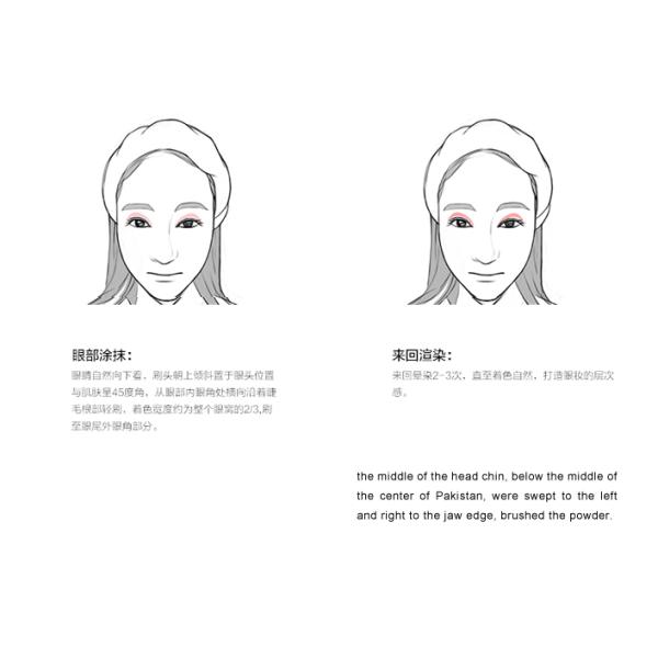 Eyeshadow Tools Makeup Blending Brush With Black Wooden Handle