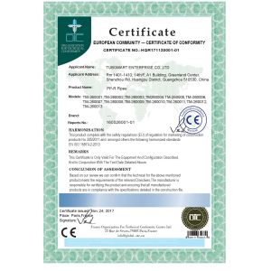 TUBOMART ENTERPRISE CO., LTD. Сертификации