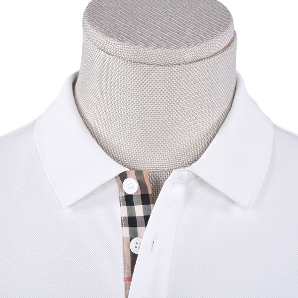 OEM ODM Custom  Design Mens White Colour Embroidered Manufacturer Long Sleeve Polo TShirt