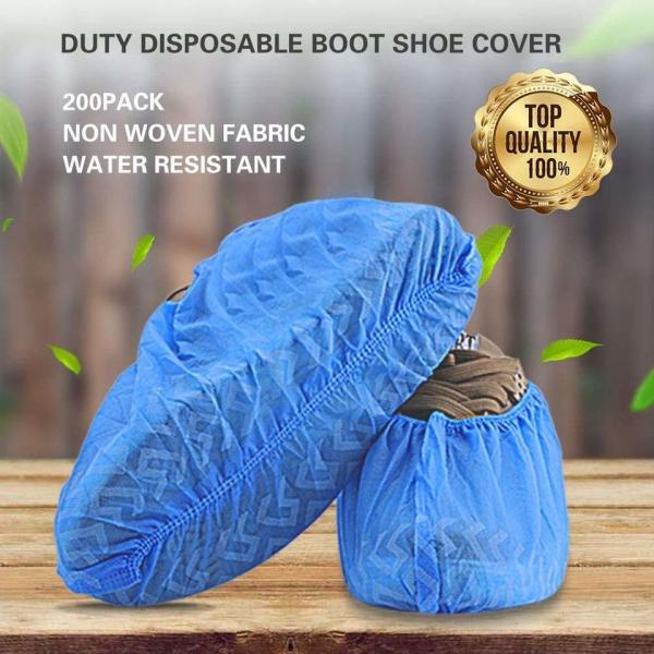 Non Woven Plastic Pp Pe Blue Protection Shoe Covers Cpe Waterproof Medical Anti Slip Disposable Shoe Cover For Hospital
