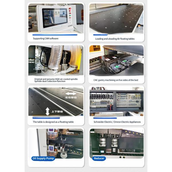 Router de corte de espuma CNC multifuncional de seis lados con sistema de control LNC de Taiwan