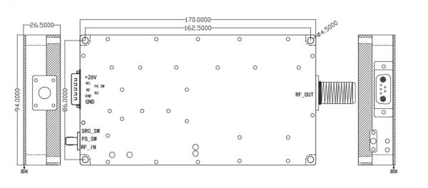 1.2g 100W GaN Amplifier Drone Counter Module for Anti Drone System Anti Autel RF Power Amplifier Module