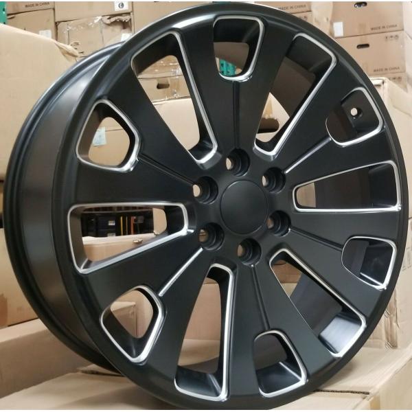 Black Milled GMC Replica Wheels 5663 Chevy Silverado 22 Inch Tahoe Ltz Wheels