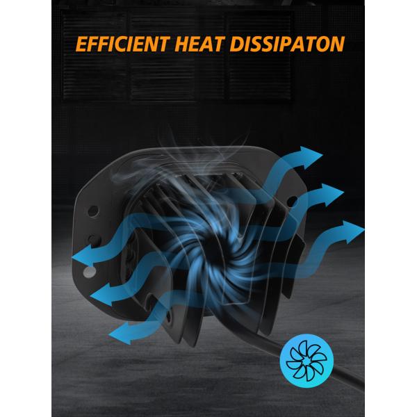 White Yellow Aluminum Black 24V Motorcycle Universal LED Headlight