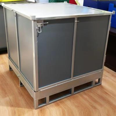Lightweight Plastic Reusable Boxes Stackable Corrugated Plastic Shipping Boxes Gray