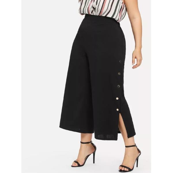 custom make high quality plain black wholesale track pants for woman