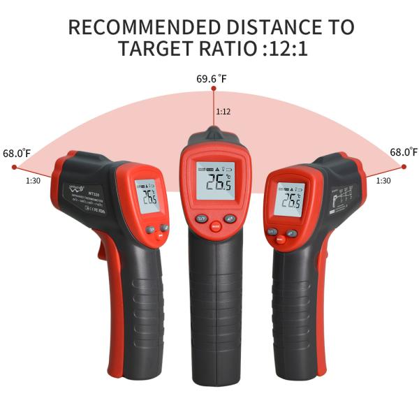 WT320 Kitchen Oil Temperature Gun Thermometer Industrial Temperature Gun Infrared Thermometer Gun