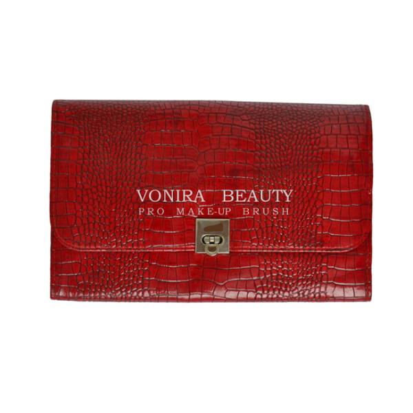 Сумки косметики перемещения муфты женщин сумки чесального валка макияжа кожи текстуры змейки