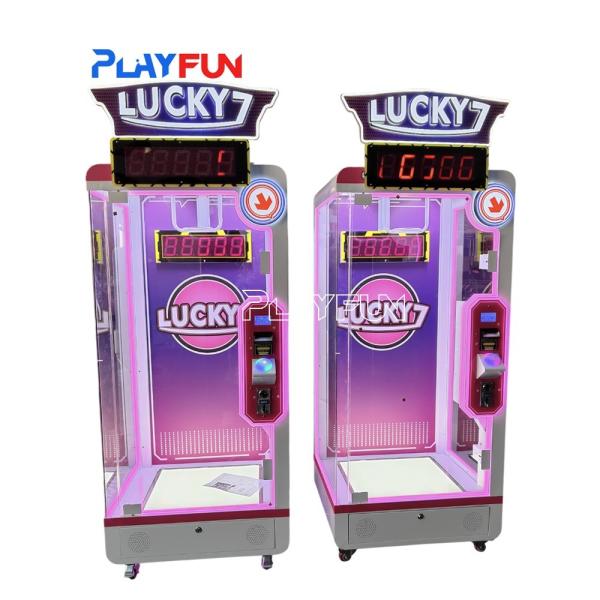 Arcade Coin Operated Game Machine Shopping Mall Lucky 7 Cut Prize Big Dolls Prix Ciseaux Machine de jeu de coupe
