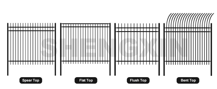 6FT High Black Powder Coated Metal Tubular Steel Fence