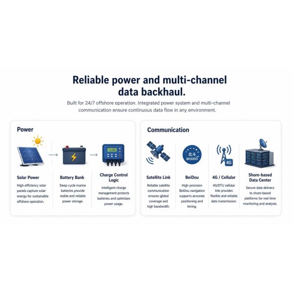 3m to 10m Multifunctional Smart Data Buoy System for Real-Time Ocean Observation