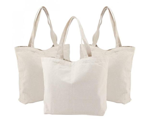 Beautiful Plain Canvas Grocery Shopping Bags , Promotional Travel Tote Bag