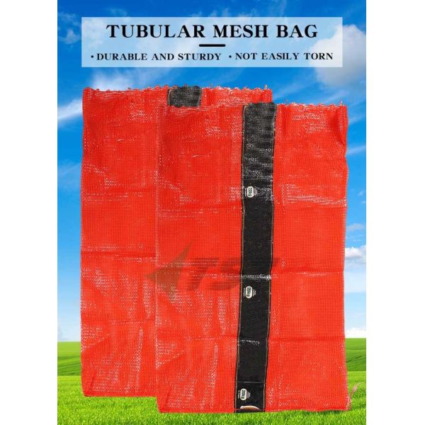 20kgs Poly Tubular Mesh Bag With Customized Label  Onion Bags Bulk