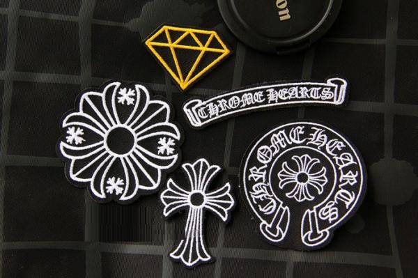 Embossed private label Personalized Logo 3d Puff Flower Fabric Embroidery Patch For Clothing Handmade Customized