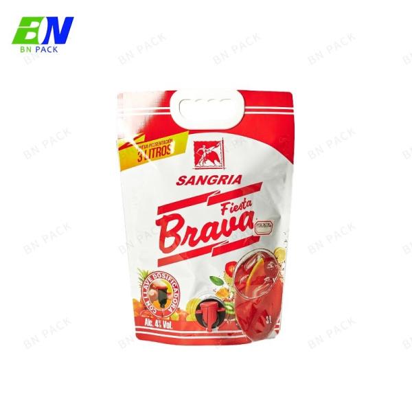 Food Packaging Use Food Grade 5L/10L/20L Vmpet Wine Bag In A Box Liquid Bib Pouches For Wine