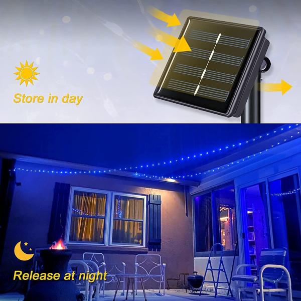 Solar Green Wire String Lights Outdoor 700 LED IP44 Waterproof For Christmas