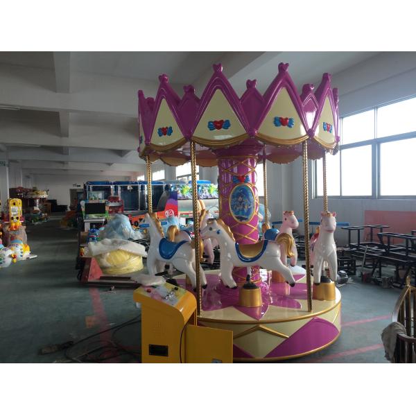 6 Seats Crown Carousel Kiddie Ride For Children Wear Resistant 900W Power