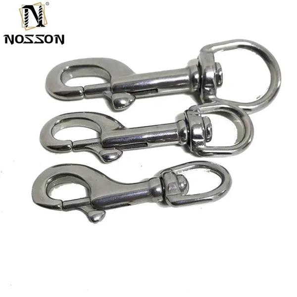 Plain Finish Stainless Steel Bolt Snap Swivel Carabiner for General Industry 10mm