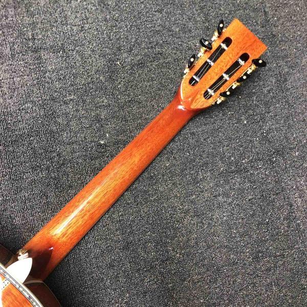 Custom Full Abalone Inlays OOO 39 Inch Round Body Solid Koa Top Acoustic Guitar