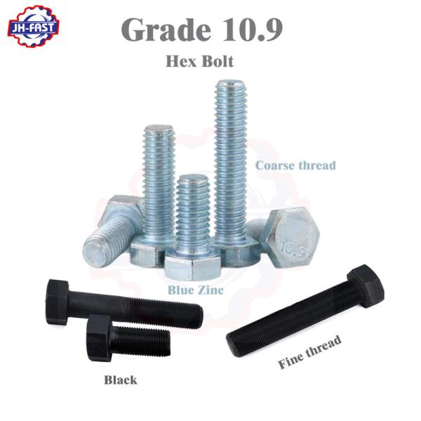 Carbon Steel Fasteners Imperial DIN933 Hex Bolts Boulons M5 M6 M8 M12 Fine Thread