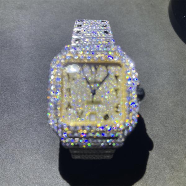Busto de Moissanite abaixo do tipo luxuoso Diamond Studded Watch In Japan do relógio
