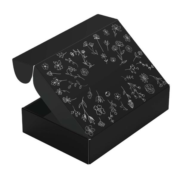 Custom Logo Matte Black Corrugated Mailer Box for Custom Size Accepted Shipping Boxes