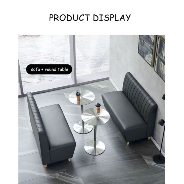 Metal Durable Round Table With Foldable Dining Chair Simple Outdoor Table and Chairs for Restaurant