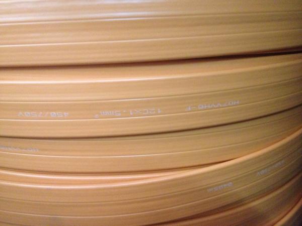 Flat Flexible Traveling Cable for Crane or Conveyor 6core Black Jacket