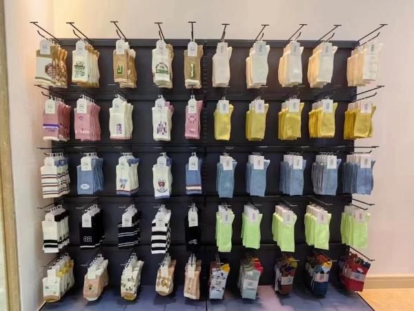 5 Tier Metal Display Rack Gondola Shelving Display Rack With Hooks For Grocery Store