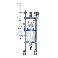 Recipiente de reator de laboratório com revestimento de vidro grande 1-100L