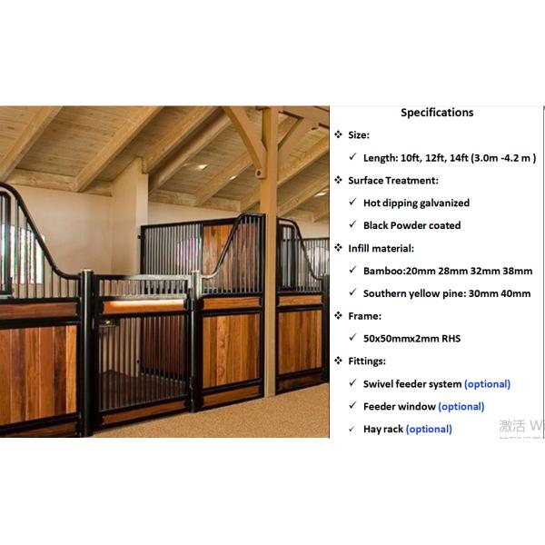 Стойл лошади оборудования 14ft лошадей обшивает панелями стальное