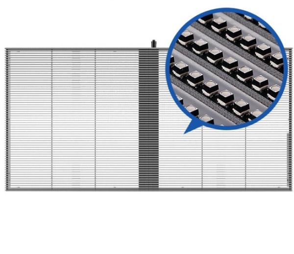 Panneaux d'écran LED transparents intérieurs personnalisés 500 mm*125 mm 500 mm*125 mm