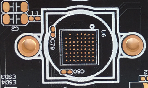 FR - 4 Black Ink 2 Layers Two Sided Pcb with Immersion Gold Surface Finish