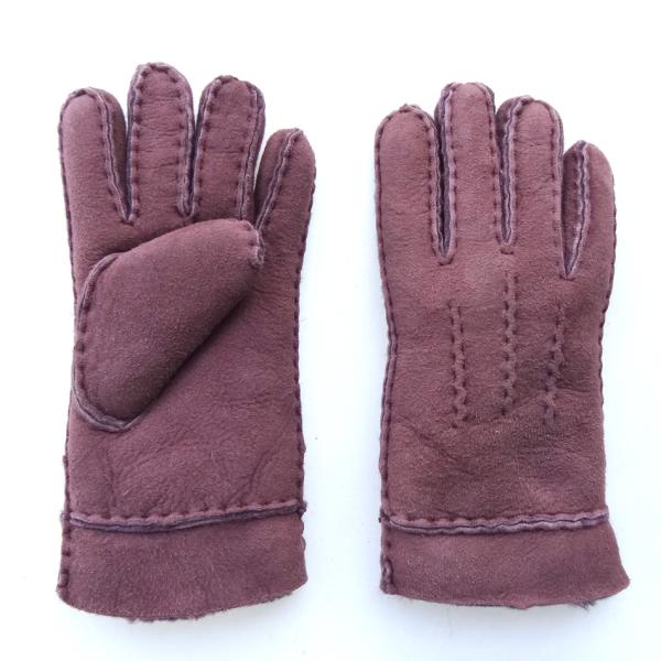 Hand Stitching Nappa wool lined men women sheepskin shearling leather gloves