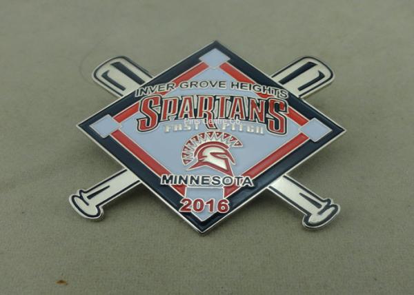 Full 3D Pewter Soft Enamel Pin 1.25 inch  1.2 mm Antique Nickel Plating