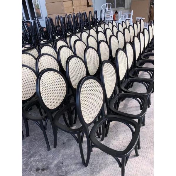 Antique Wedding Reception Banquet French Event Chairs Vintage Rattan Chair for Dining Room