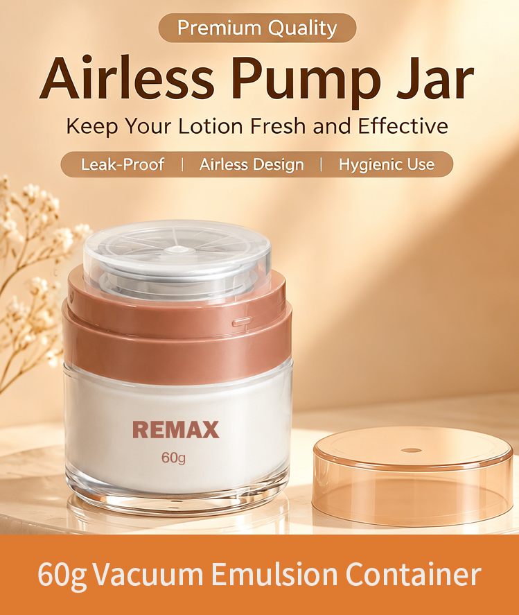 60g Luxury Airless Jar Container for Face Cream and Skincare Formulas