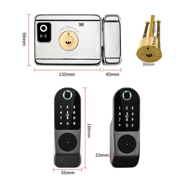 Tuya App Control Remote Deadbolt Lock Wifi Double Sided Fingerprint