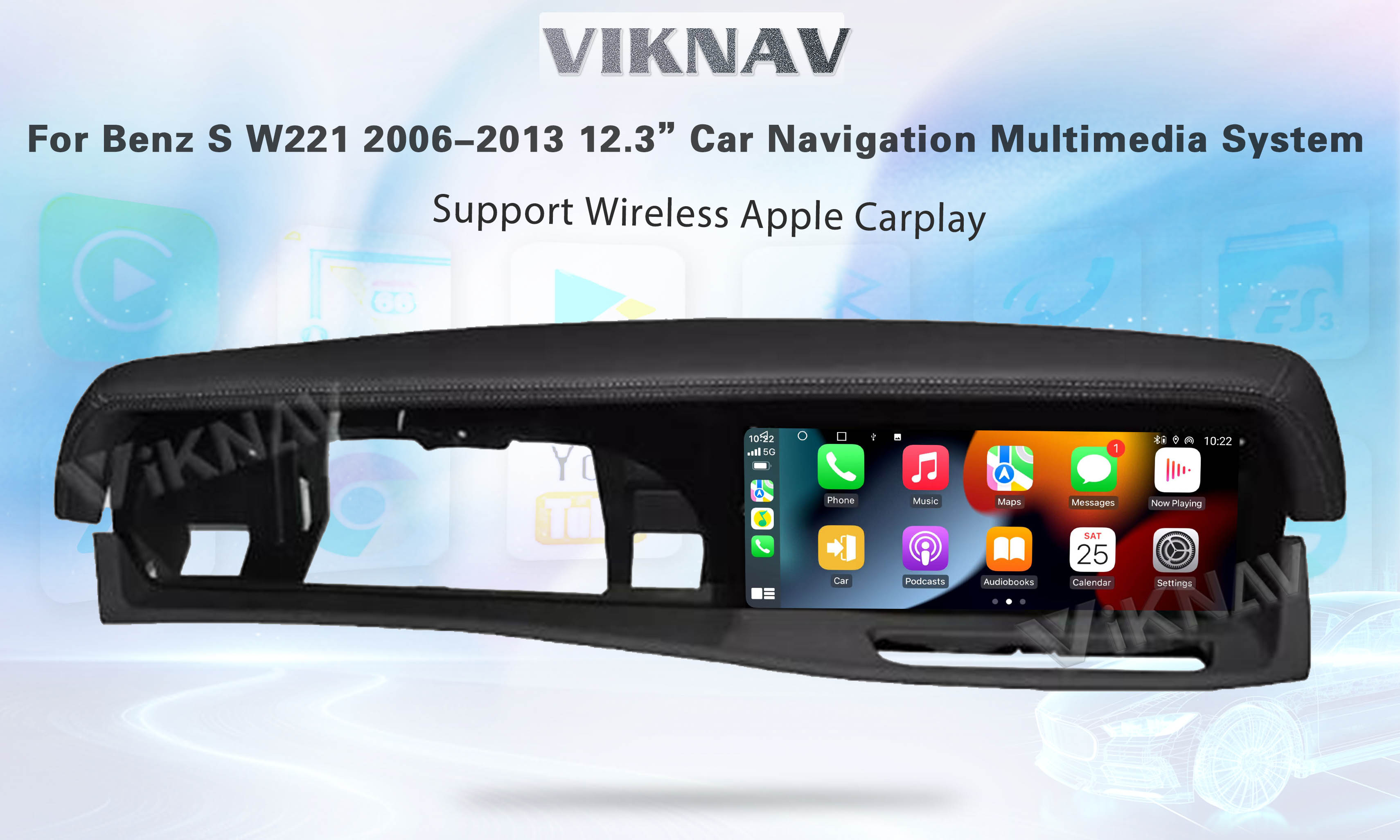 12.3 дюймовый Mercedes Android Screen Слуховой аппарат Сенсорный экран для Benz S Class 2006-2013