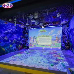 Joyful Beach Projection Game With Encyclopedia Knowledge For Child Learning