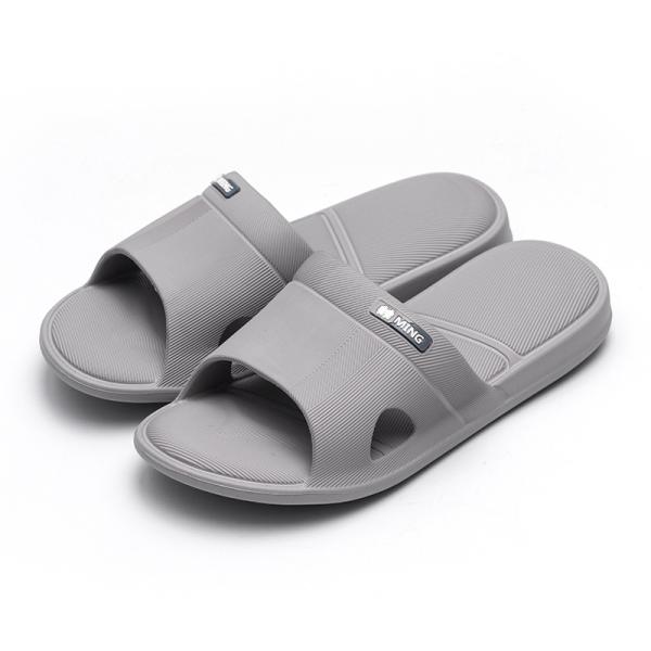 Waterproof Mens Slide Slippers , Anti Slip Bathroom Slippers Indoor House Shoes