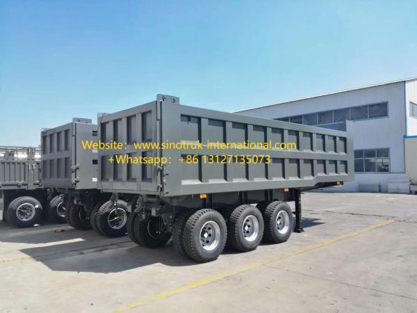 3-Axle Self-Unloading Semi-Trailer: 50CBM & 80-100T Load-Bearing Capacity