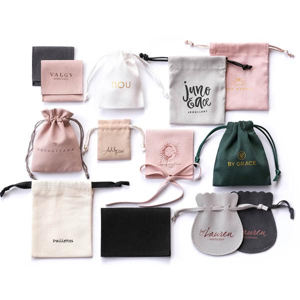 Jewelry Packaging Display Type Pouches with Customized Color and Logo Customization