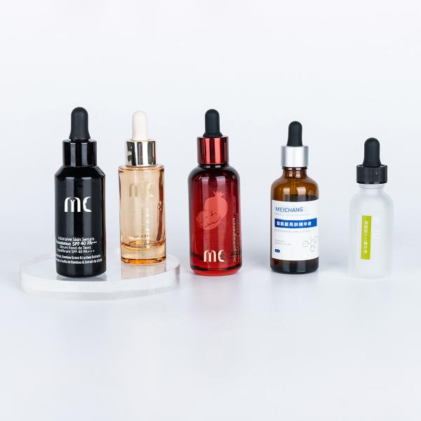 Glass Round Dropper Bottle 30ml 50ml for end and Luxury Essence Serum Zhejiang Child Resistant
